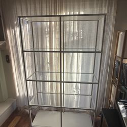 IKEA Vittsjö Shelf Units, white/glass, 175cm (69”) and 93cm (37”)