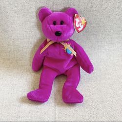 Ty Millenium Bear Beanie Baby Dual Tag Misprint RARE