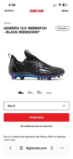 Adizero 12.0 Mismatch-Black Iridescent FOOTBALL CLEATS