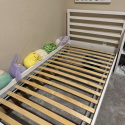 Twin bed frame w/ Mattress & slats!