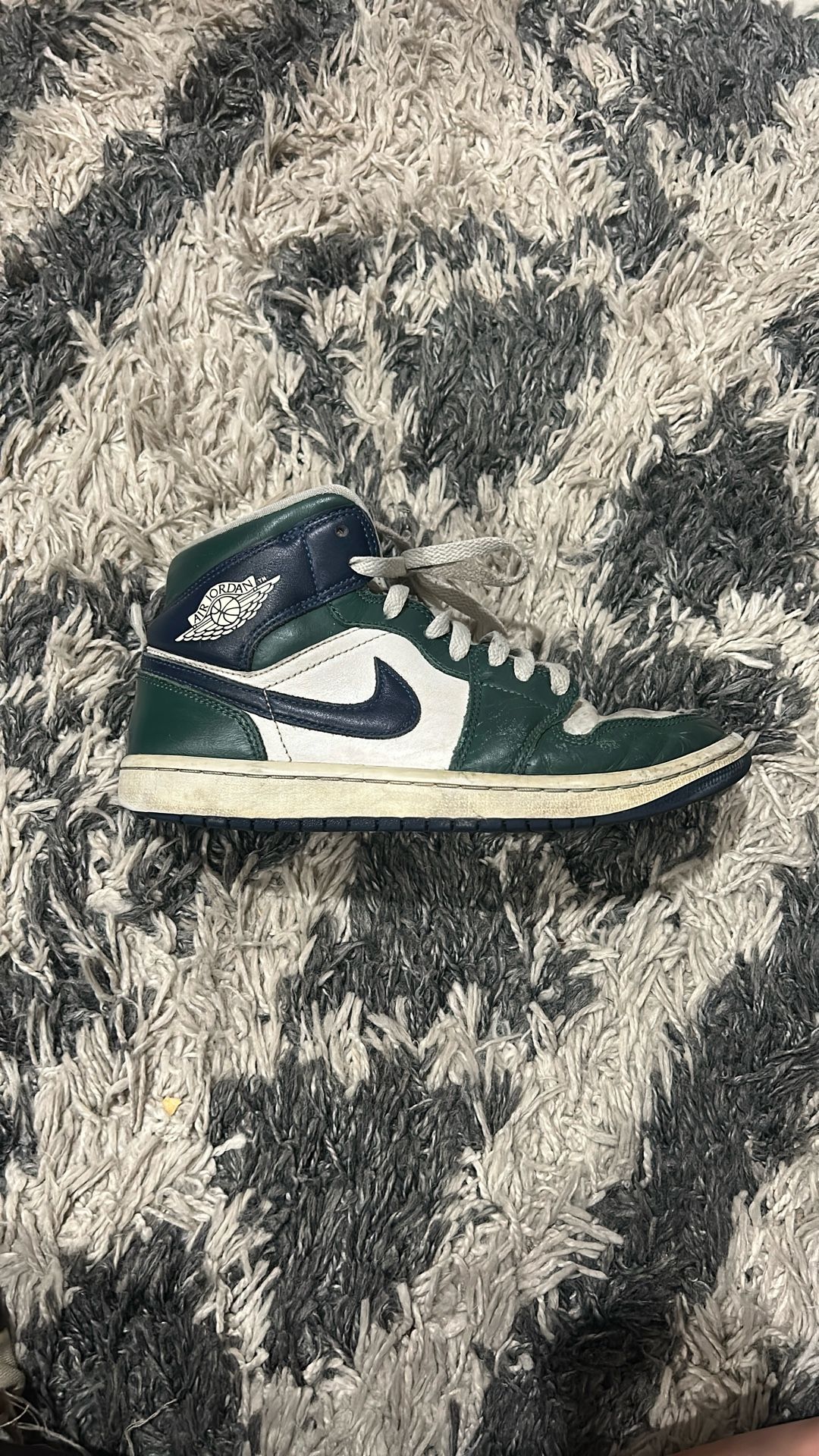 Nike Air Jordan High Tops, Blue and Green