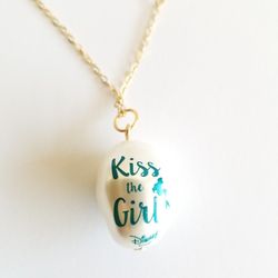 Disney Kiss the Girl Faux Pearl Double Sided Chain Necklace