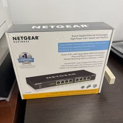 NETGEAR 8-Port PoE+ Gigabit Ethernet Unmanaged Essentials Switch (GS308PP) - with 8 x PoE+ @ 83W