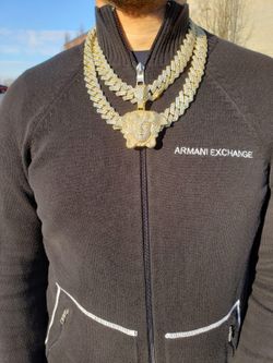 Chain with Pendant Medusa 14k Gold Plated Doesn't Loses Color