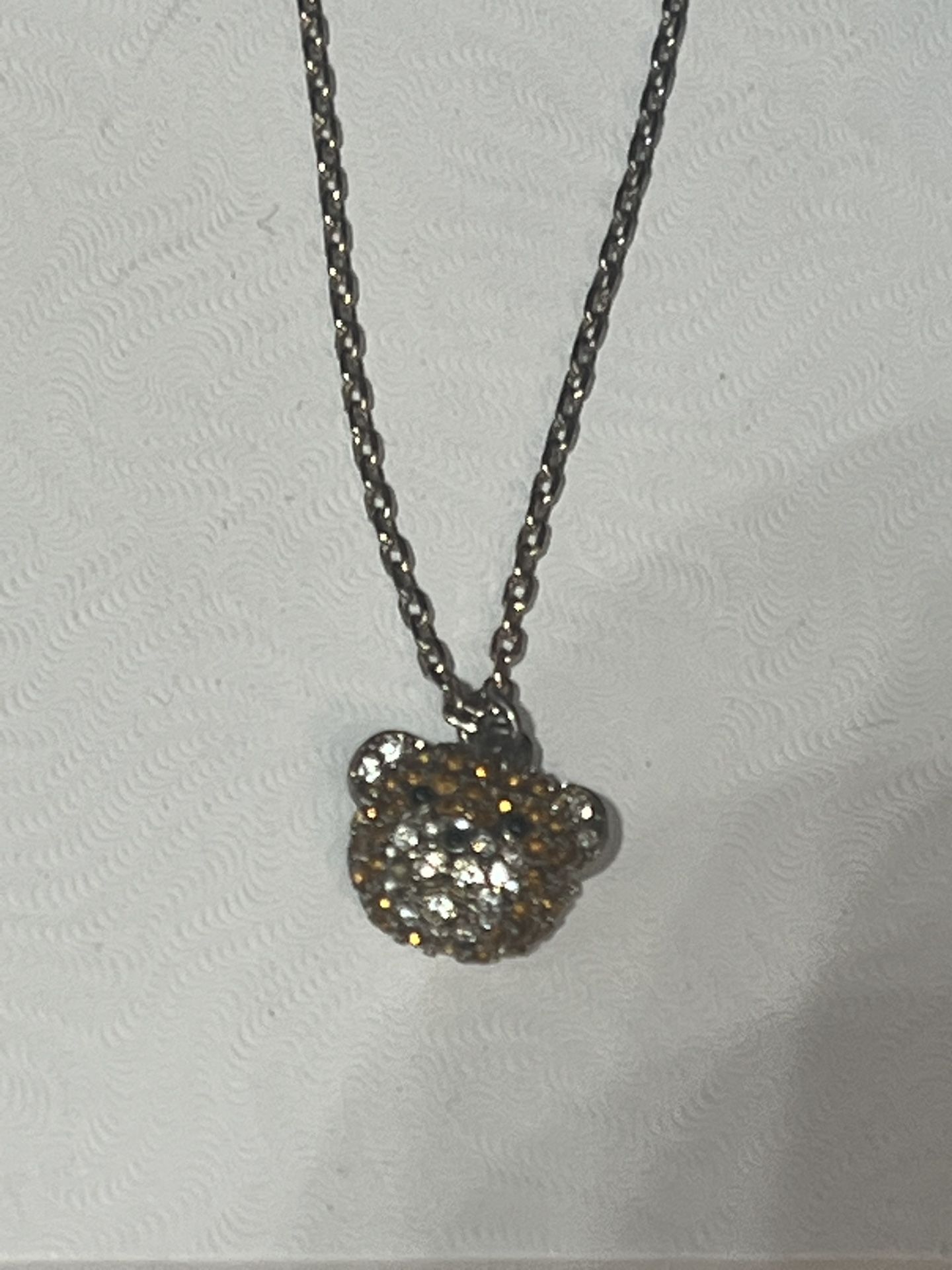 Vintage Betsy Johnson Bear Pendant With Chain