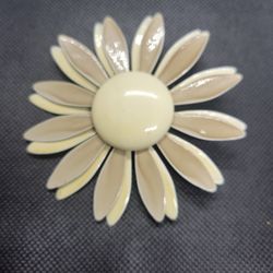Two Tone Color Flower Brooch 