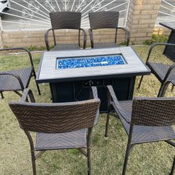 brand new patio fire pit set