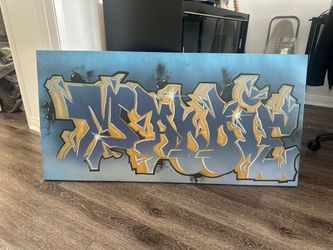 Hand painted “Maddie” graffiti canvas