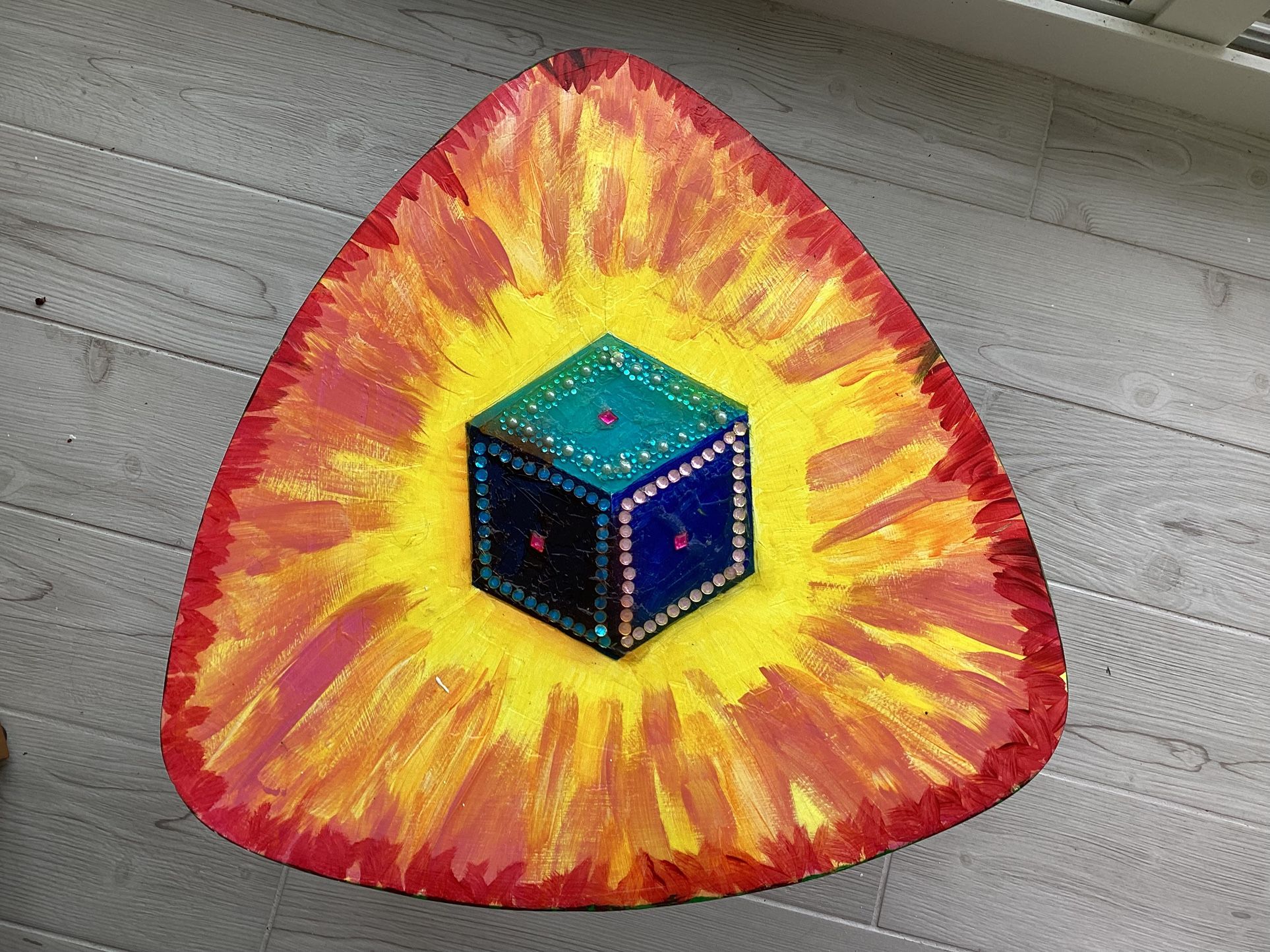 END TABLE, Hand-painted, Fun!