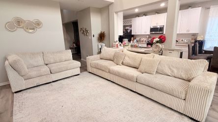 Cream Sectional Sofa Set
