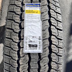 Single (1) LT 305 55 22 Goodyear Wrangler Territory AT tire