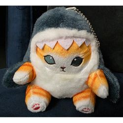 Mofusand Shark Kitten Plush Keychain