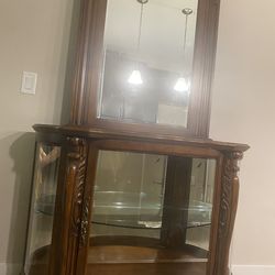 Oak Table With Mirror