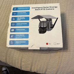 WiFi solar Camera, Intelligent Solar Energy WiFi Alert PTZ Camera with IR Night