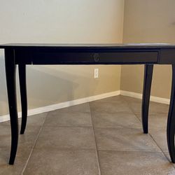 Black Wood Desk With Drawer