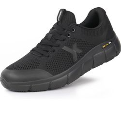 Hawkwell CrewStep Elite Men's Slip Resistant Work Shoes Chef Kitchen Black 10.5