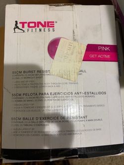 Tone Fitness 55cm Burst Resistant Exercise Ball Pink