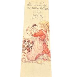 Vtg 1987 Girl & Puppy Dog "Love" Lisi Martin Quality Artworks Bookmark 80s  This vintage 1987 bookmark features a charming illustration of a girl and 