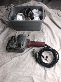 Milwaukee hole hog, 8 arbors and 23 hole saws