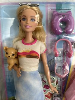 Barbie Dream Adventures Travel 12” Doll & Puppy Play-set   New