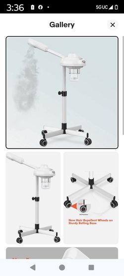 Facial Steamer on Wheels. Face Steamer kit for Home, Spa, Beauty Clinic.