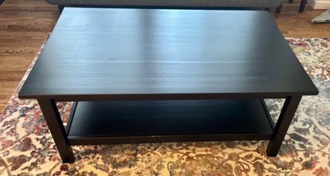 Solid wood coffee table black-brown