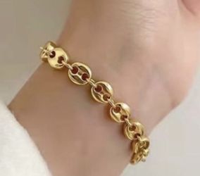 925 Sterling Silver Link Gold Chain Bracelet