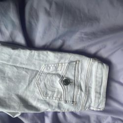white True Religion Bell Bottoms 