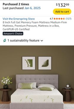 Full size Bed + Bed Frame