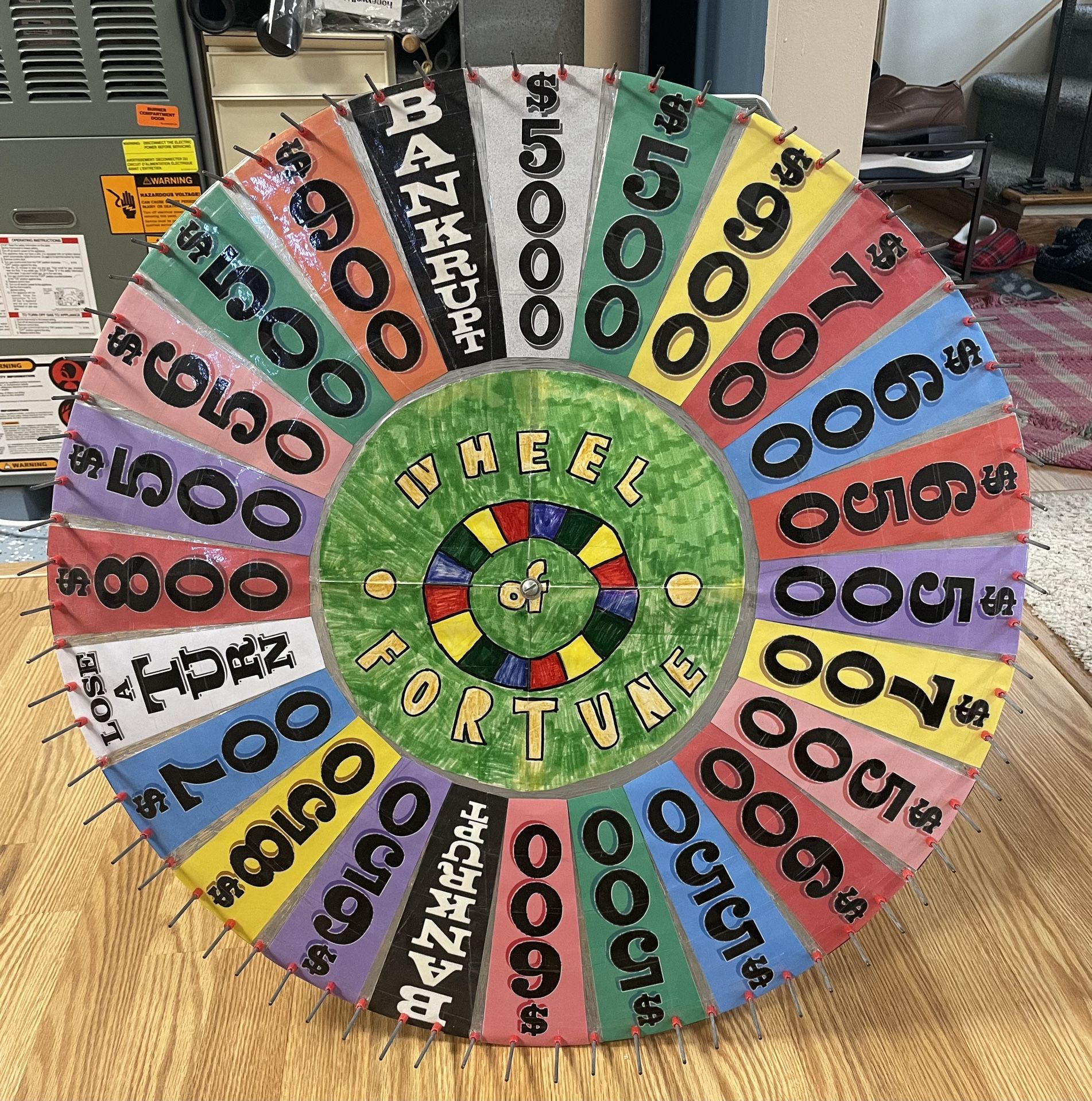 Giant Homemade Wheel Of Fortune