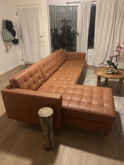 IKEA Morabo Sofa with Chaise - Beautiful Leather