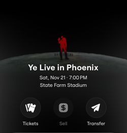 2 YE (Kanye West) Phoenix Tour Tickets – Section 442 Row 3 🔥