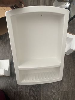 Swan Recessed Solid Surface Soap Dish in White