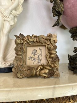 Small Vintage Gold Cherub Frame