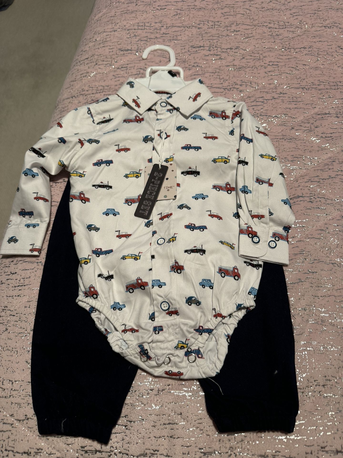 Baby Boys 6 Months Test Of Time 2 Piece Set Cars Trucks