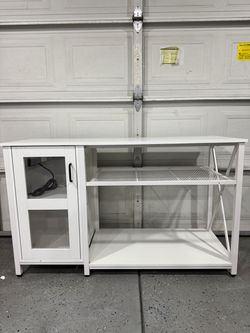 WHITE MULTI-PURPOSE STORAGE TABLE