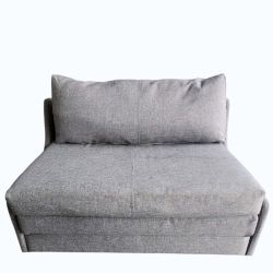 Comfortable Gray Loveseat Foldable Mattress Armless Sofa Bed with Pillow (Read the info first)