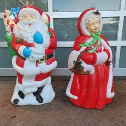 Vintage 42" Tall Christmas Blow Mold Set