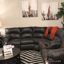 Reclining Sectional In Stock For Immediate Delivery 