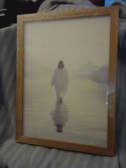 Jesus Walking on Water Framed Art- 12" x 16"