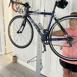 Silver 2-Bike Upright Tension Mount Garage Bike Rack (bike not included) 