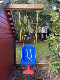 Little Tikes 2-in-1 Snug 'n Secure Blue Swing With Adjustable Strap
