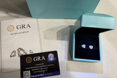 Moissanite 925 silver earrings