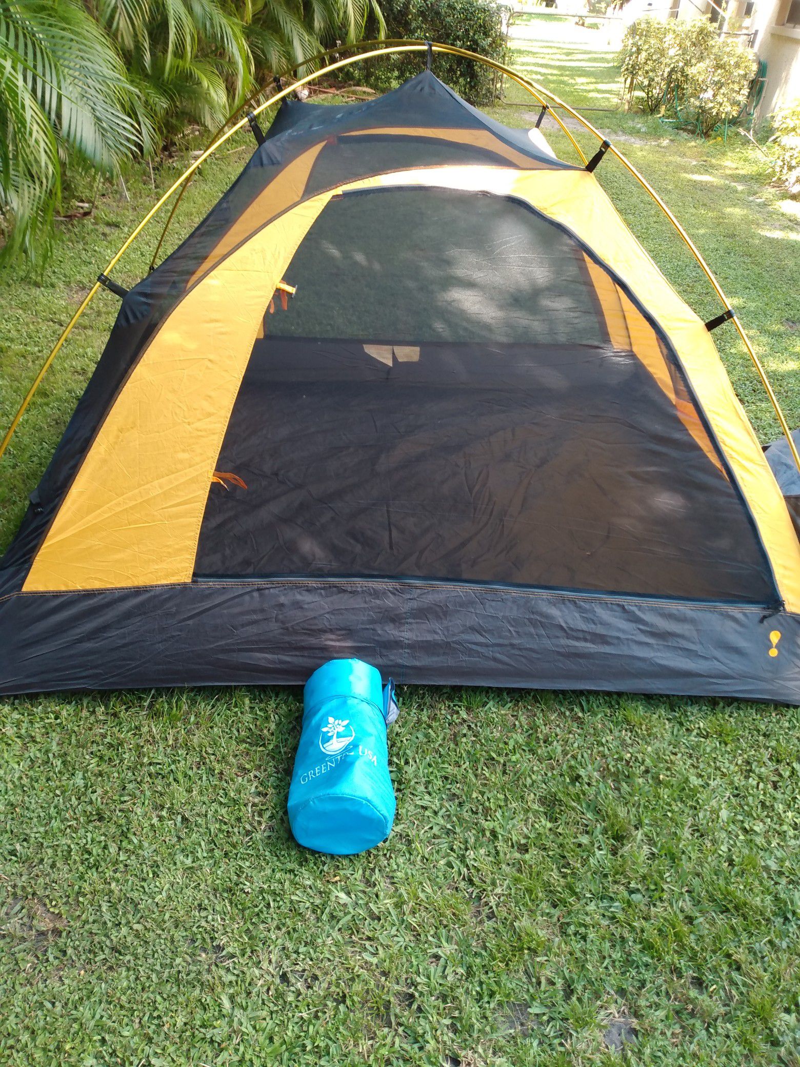 New tent with air mattress