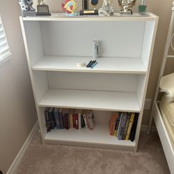 Medium White Book Shelf 36in x 12in x 47.5in