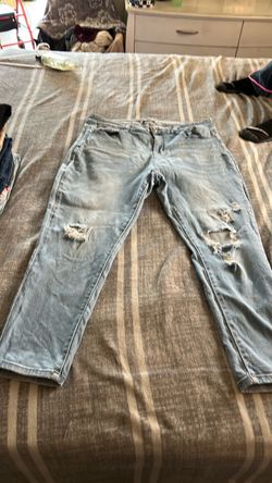 Light Wash Distressed Denim Jeans
