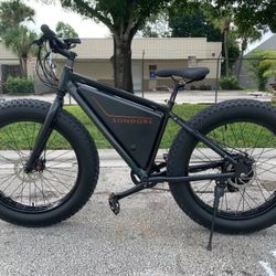 Black ebike e-bike electric bike 48v Fat tire Mountain SONDERS X LCD disc brakes