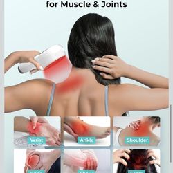 Cold Laser Therapy Device – Dual Wavelength 4×808nm & 14×650nm Red Light Therapy Wand, Handheld Infrared Light Therapy for Humans & Pets, Red Light Th