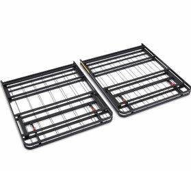 Queen Foldable Metal Bed Frame with Ample Underbed Storage