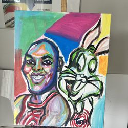 Original 24x30 Painting  Space Jam 